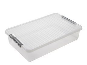 Boîte de lit Sunware q-line 60 litres transparent 80x50x18 cm sans roulettes