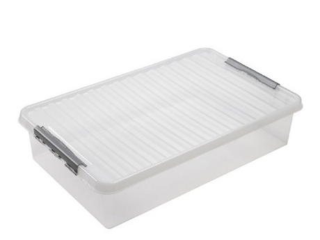 Boîte de lit Sunware q-line 60 litres transparent 80x50x18 cm sans roulettes