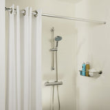 Rideau de douche en peau de sceaux télescopique 125-220 cm de couleur chromée