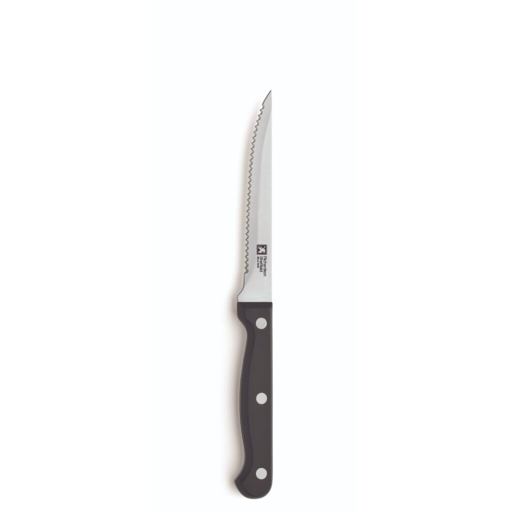 Couteau à steak artisanal Richardson Sheffield en acier inoxydable noir
