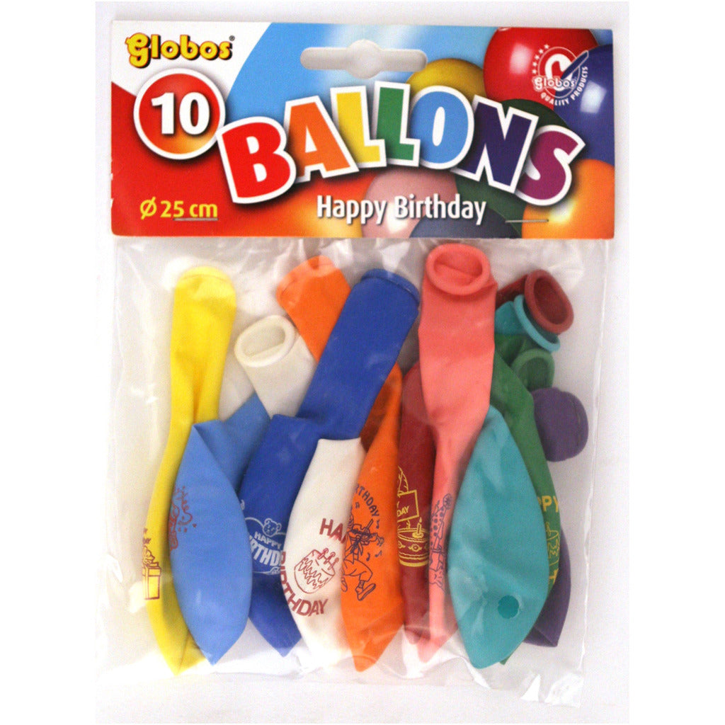 Globos happy birthday ballonnen 10 stuks