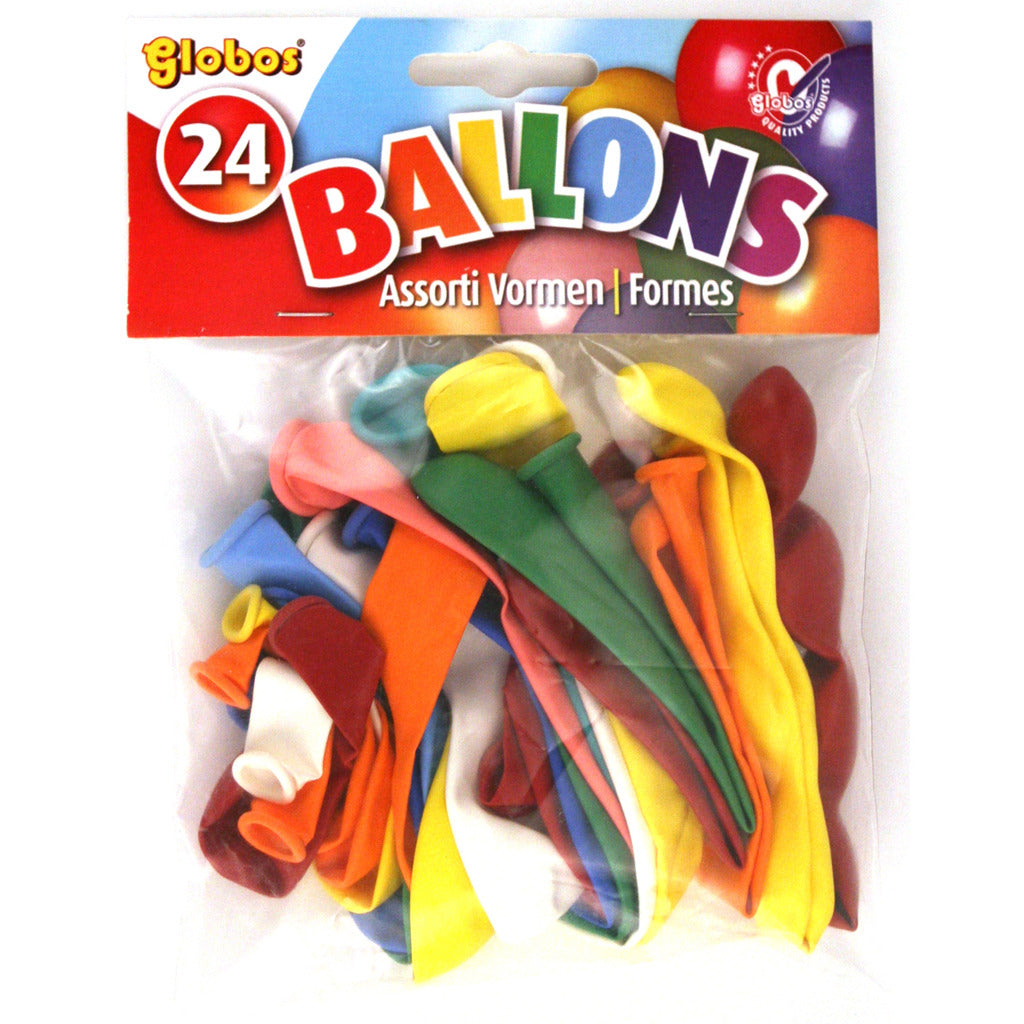 Globos balony różne kształty 24 sztuki