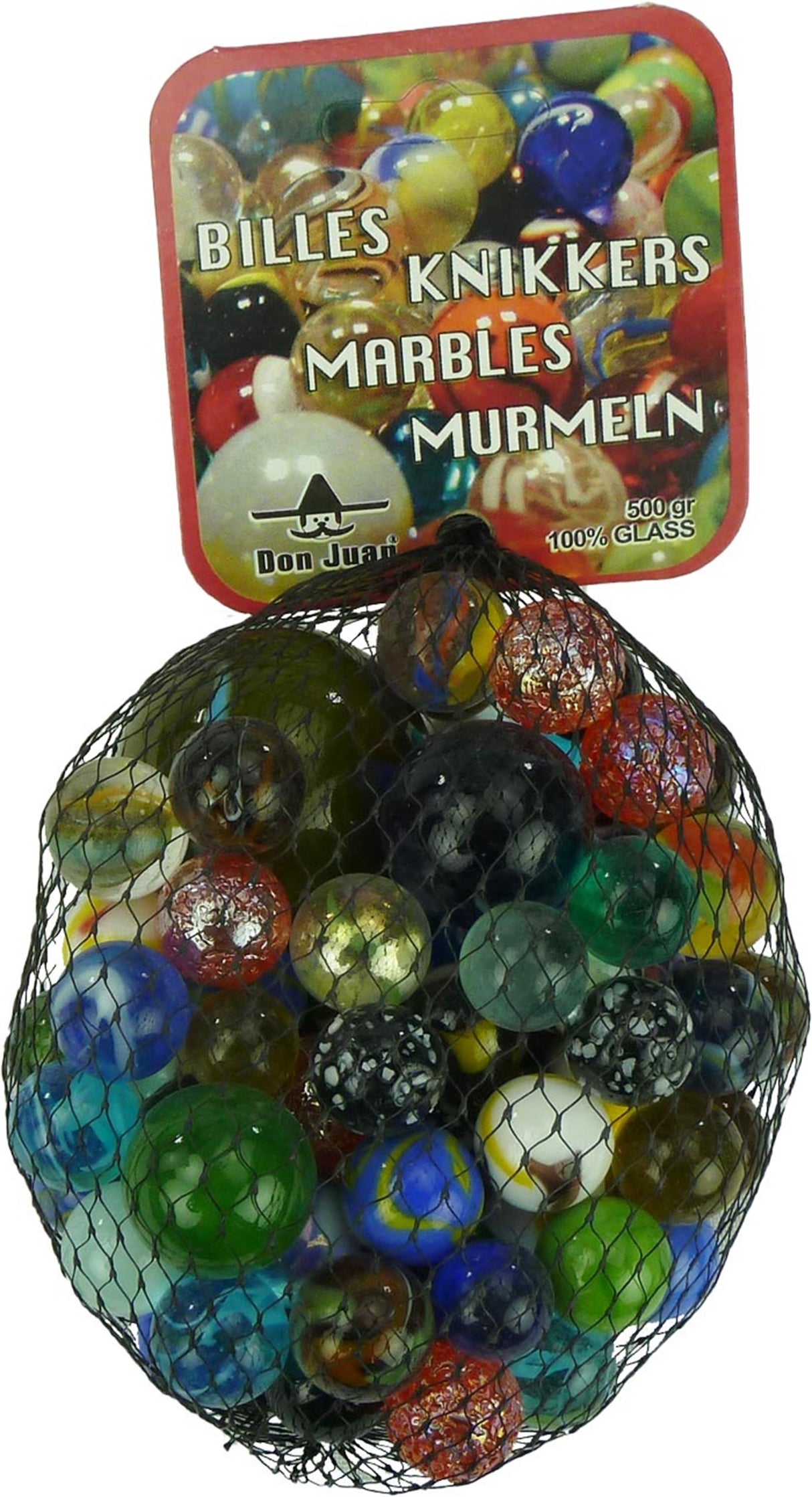 Billes Don Juan 500gr mélangées dans un sac en filet