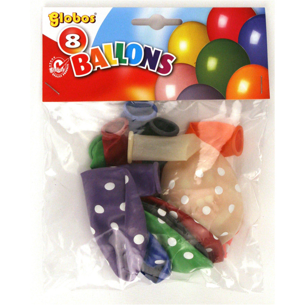 Ballon Globos à pois 8 pièces