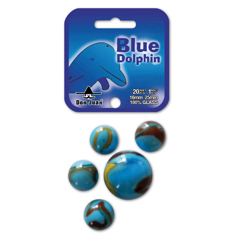 Billes dauphin bleu Don Juan 21 pièces 16+25 mm