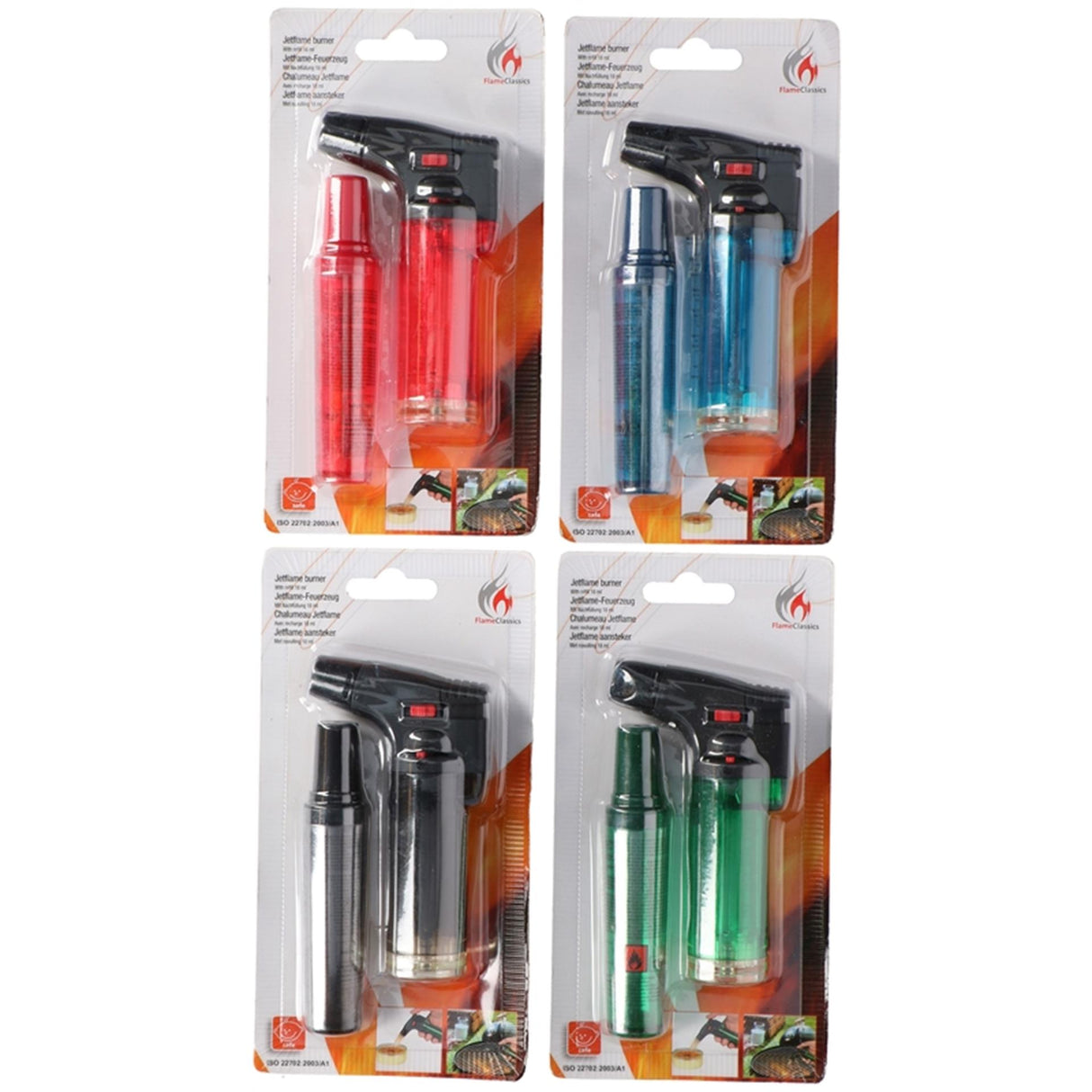 Briquet turbo Flame classics avec recharge 11cm