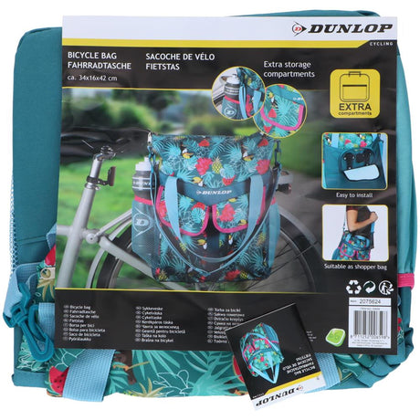 Sac à dos de vélo Dunlop 2en1, capacité de 20 litres, imprimé tropical
