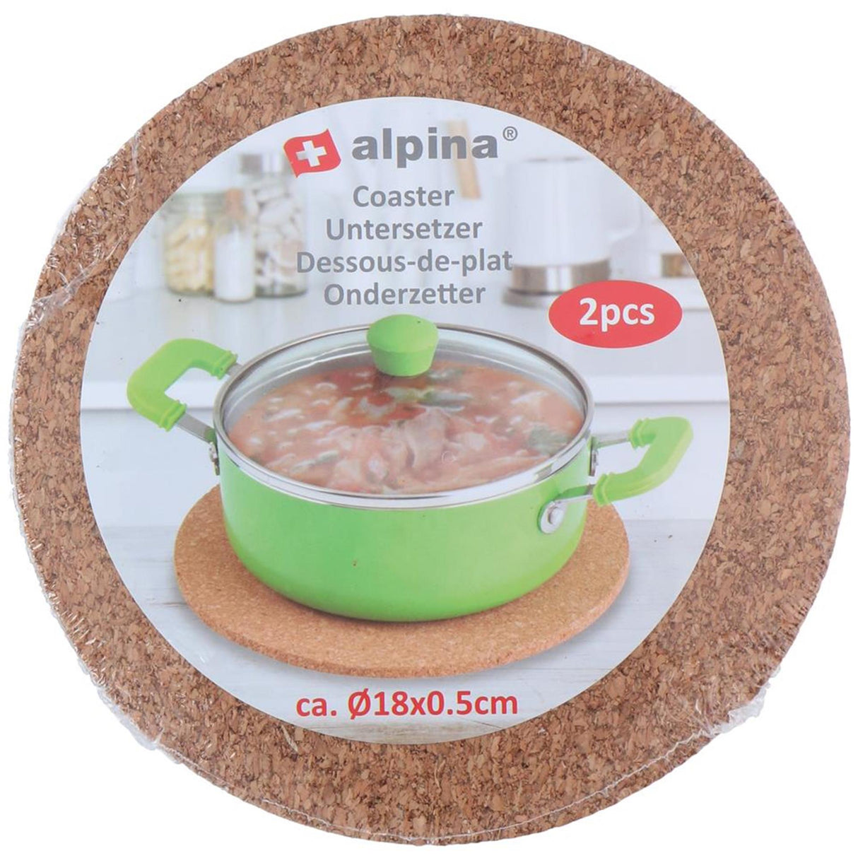 Dessous de verre Alpina 18cm, 2 pcs.