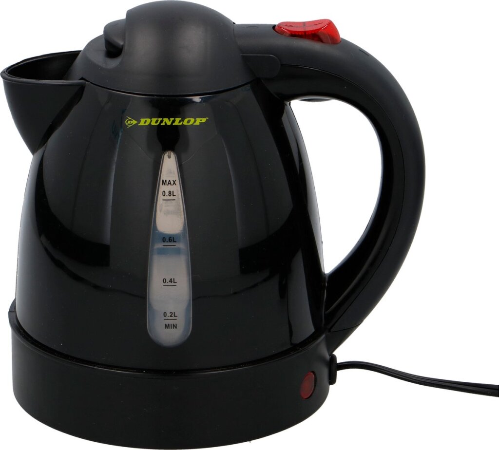 Bouilloire de camping Dunlop noire prise 12v