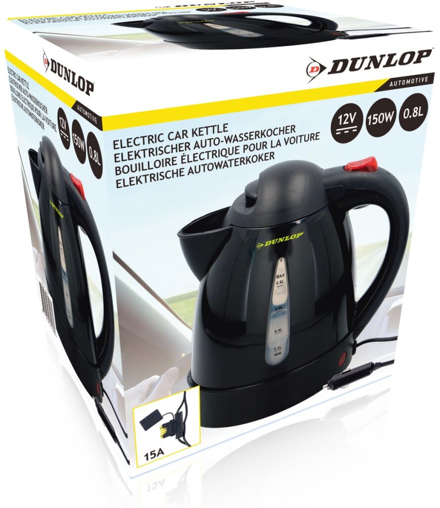 Dunlop Camping Kettle Black 12V čep