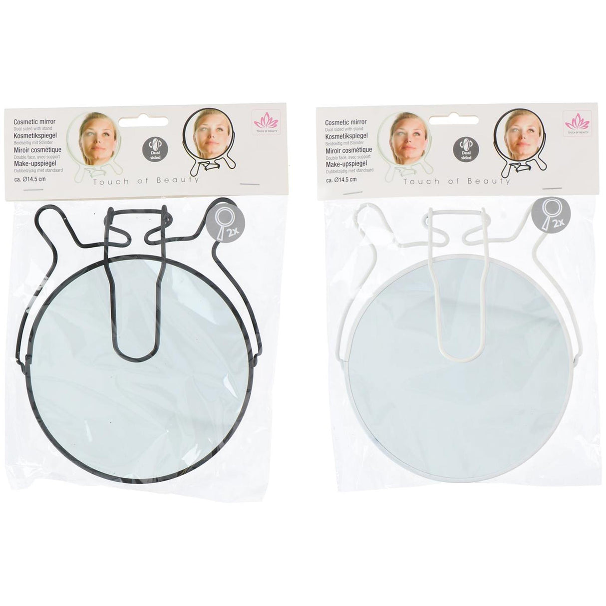 Miroir de maquillage Touch of Beauty 15,5x1,5x18cm