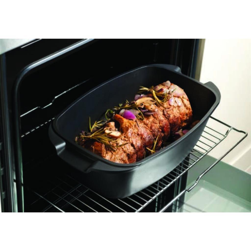 Alpina roasting pan with glass lid 5.5l 39.5x22.5x10.8 cm black