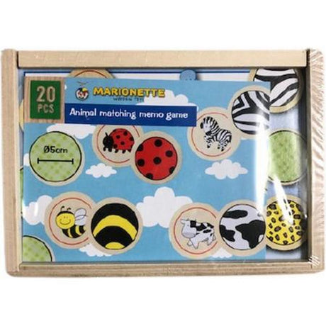 Jeu de mémoire en bois Marionettewood 20 pièces