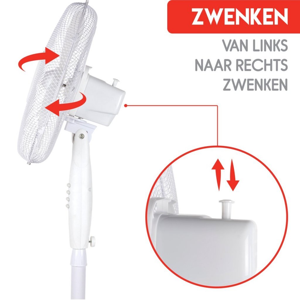 Ventilateur sur pied Alpina 40 cm blanc
