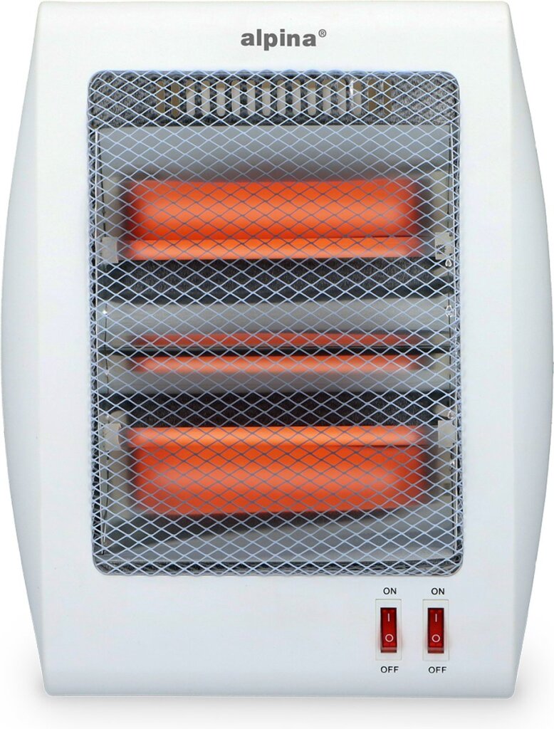 Chauffage électrique Alpina Chauffage radiant 2 réglages 400 et 800 watts Protection anti-inclinaison portable