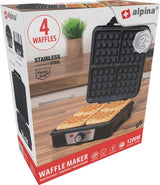 Alpina Waffleijzer Brüssel Waffeln Nicht -STICK -Beschichtung 4 Waffeln 1200W