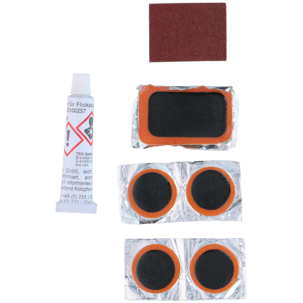 Kit de réparation de pneus de vélo, équipement de bicyclette, dans une boîte