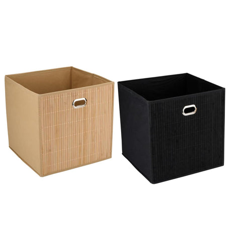 Alpina boîte de rangement bambou 31x31x31cm
