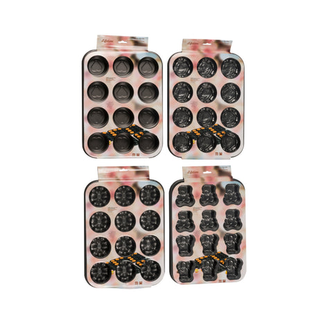Lifetime moule à muffins 43,5x28,4 cm noir assorti