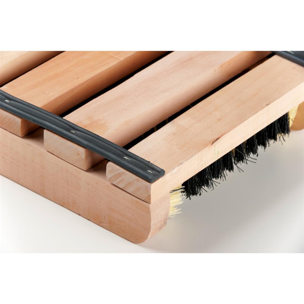 Balayeuse à sabots et bottes en bois Basic avec brosses 35x26x5,5 cm