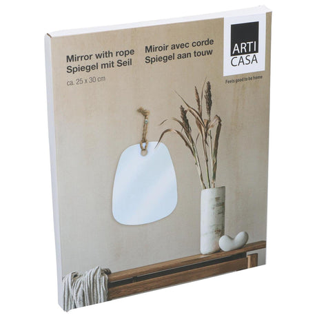 Miroir mural Articasa avec corde 30x25cm