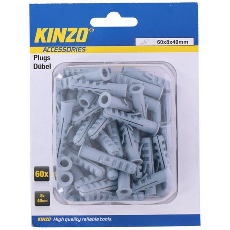 Kinzo bouchons plastique 60pcs 8x40mm