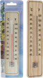 Thermomètre bois 22x5x0,8cm | 6 pièces