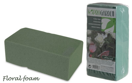 Mousse florale humide, 20x10x7cm