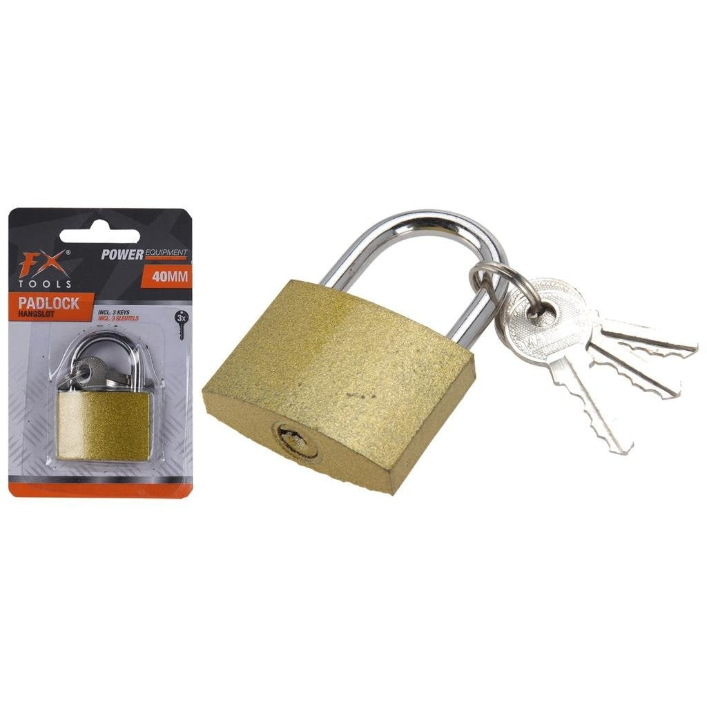 Fx tools cadenas métal avec 3 clés 40 mm