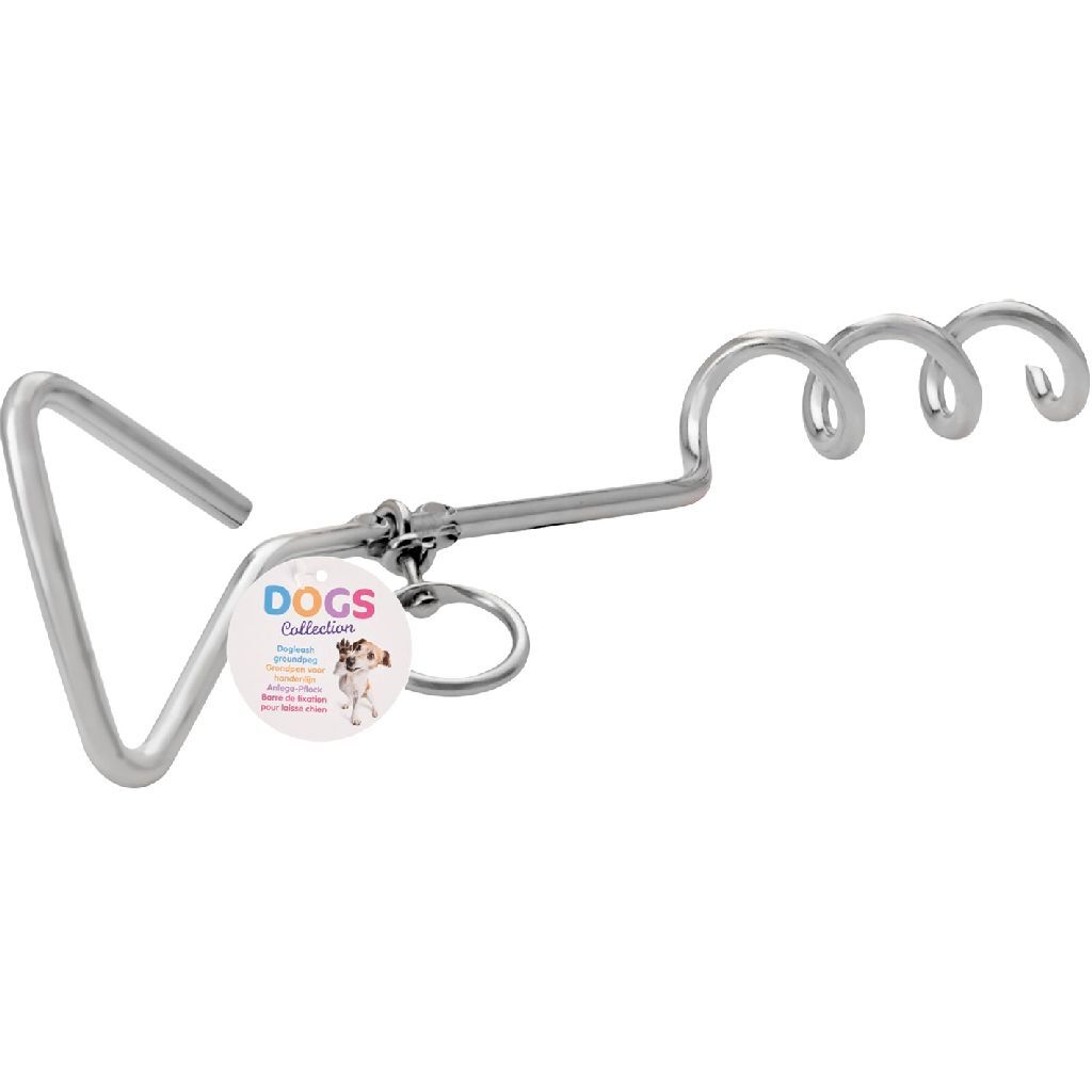 Piquet de terre en métal Basic pour laisse pour chien 40 cm