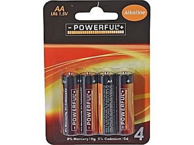 Batterijen powerful alkaline aa bls4