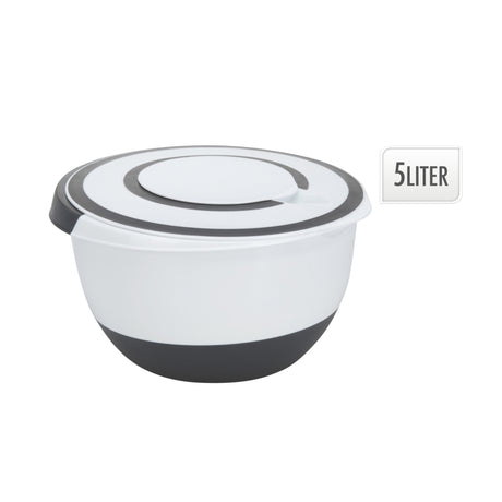 Bol à mélanger noir et blanc 5 litres | 2 pièces