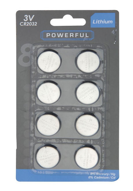 Batteries de cellules boutonnées CR2032