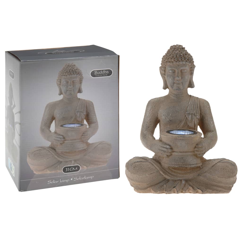 Progarden Bouddha avec polystone solarlamp