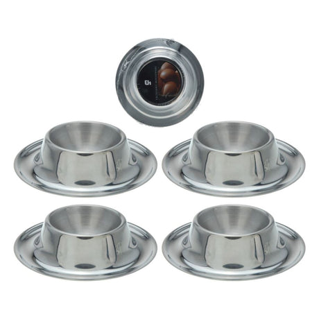 Excellent ensemble de coquetiers en acier inoxydable 4 pièces | 4 pièces