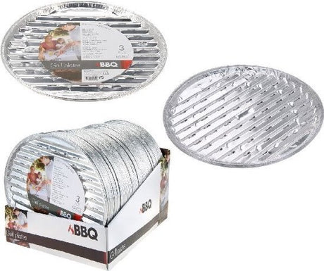 Plats de barbecue BBQ ronds 35 cm, 3 pièces