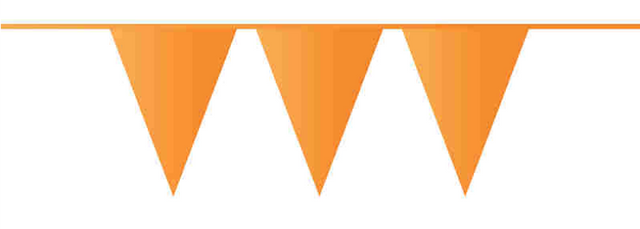 Vlaggenlijn 10 meter oranje