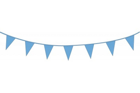 Haza drapeau ligne 10mtr plastique bleu clair