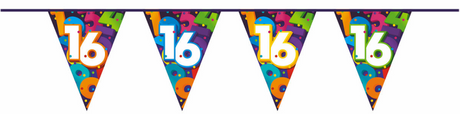Vlaggenlijn cijfers 10 meter - 16 jaar