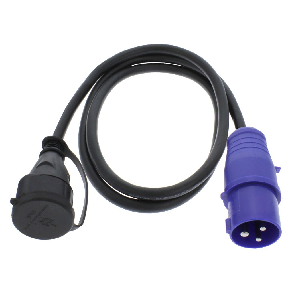 Prise adaptateur de base cee avec mise à la terre 1,5 m