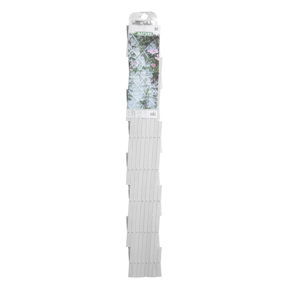 Nature Nature Garden slat work 100x200 cm PVC White 6040703