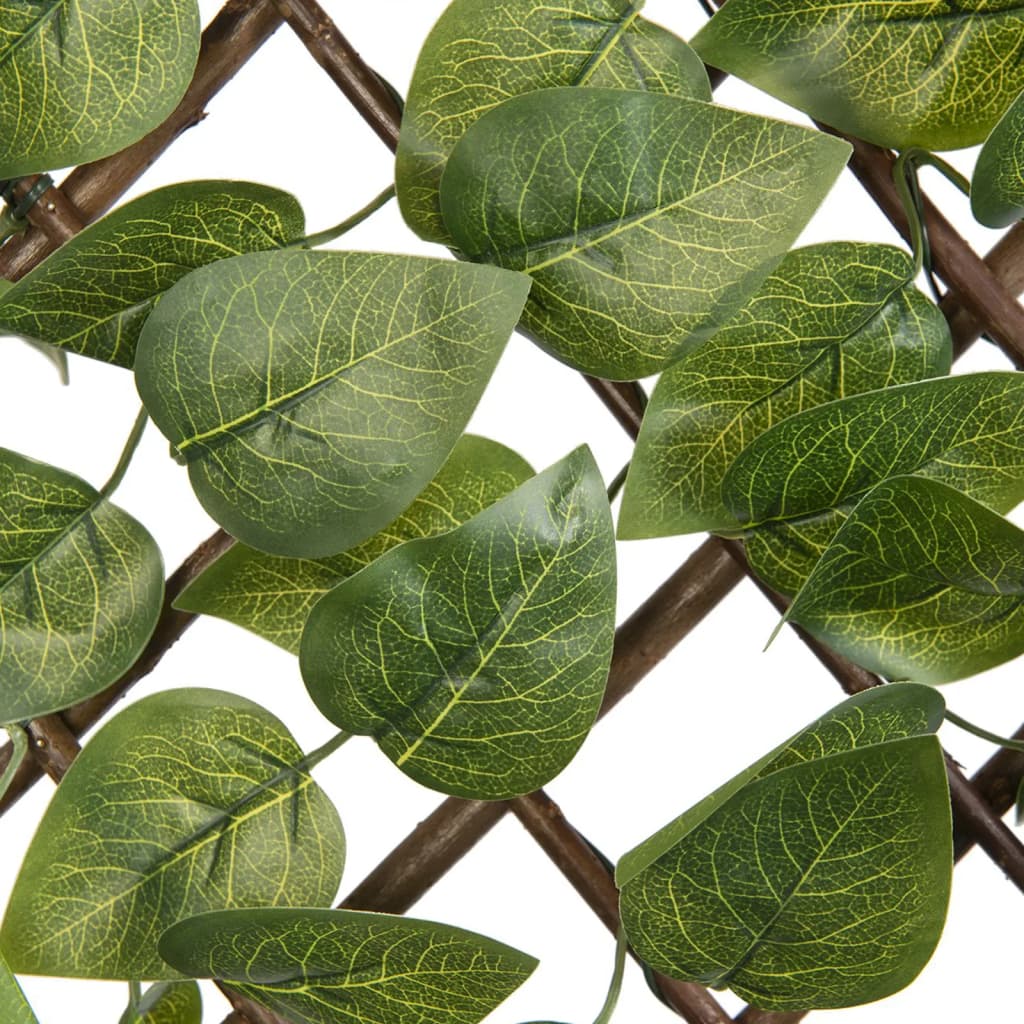 Nature Garden Slat avec des feuilles vertes de feuilles de baie 90x180 cm
