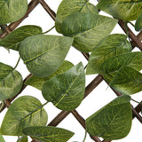 Nature Garden Slat avec des feuilles vertes de feuilles de baie 90x180 cm