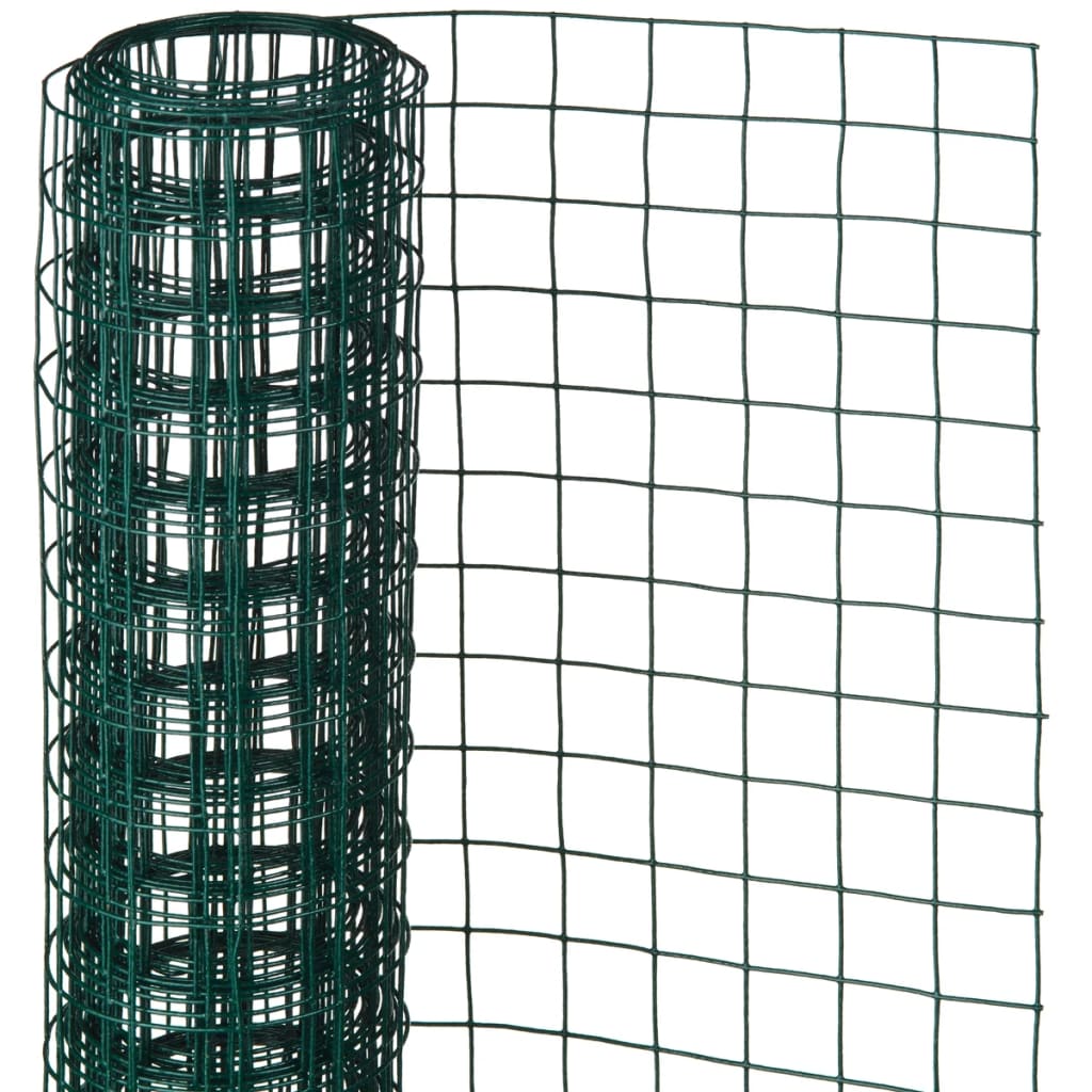 Nature Nature mesh square 0.5x2.5 m 13 mm plastic coated steel green