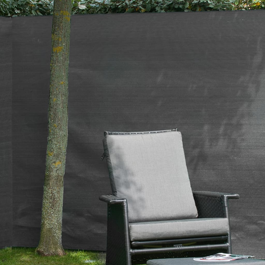 Écran de jardin de la nature 1,5x5 m PE anthracite