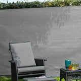 Écran de jardin nature 1,2x5 m pe gris