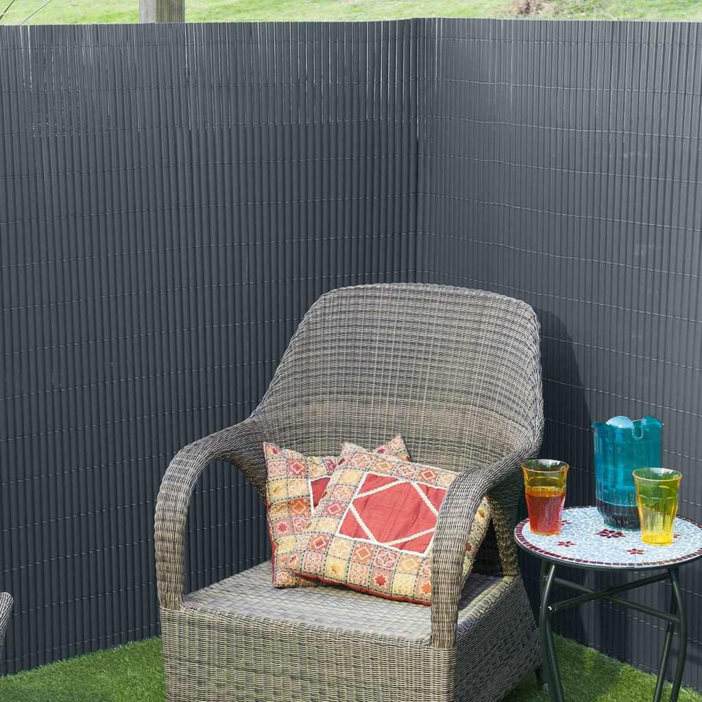 Nature Nature Garden Screen a doppio lato 1x3 m PVC antracite