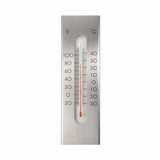 Nature nature wandthermometer 7x1x23 cm aluminium