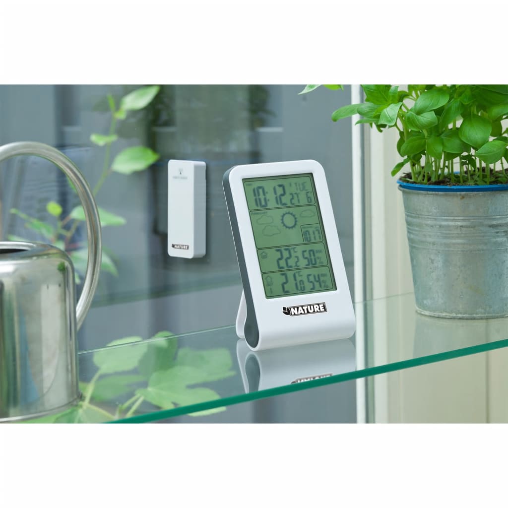 Nature Nature Weather Station numérique H14x8.5x3 cm Blanc