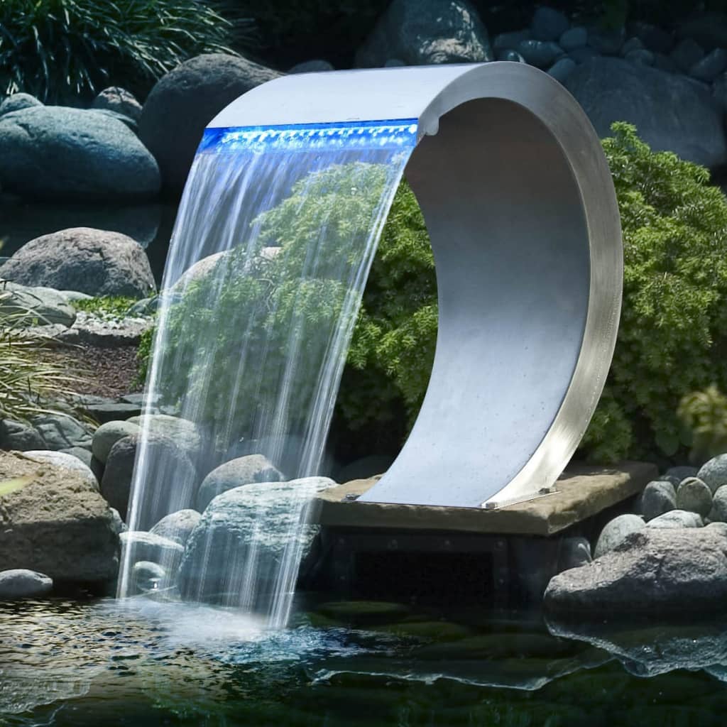 Ubbink Ubbink Mamba Waterfall con illuminazione a LED in acciaio inossidabile